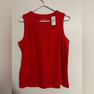 LOFT Bright Red Tank Top